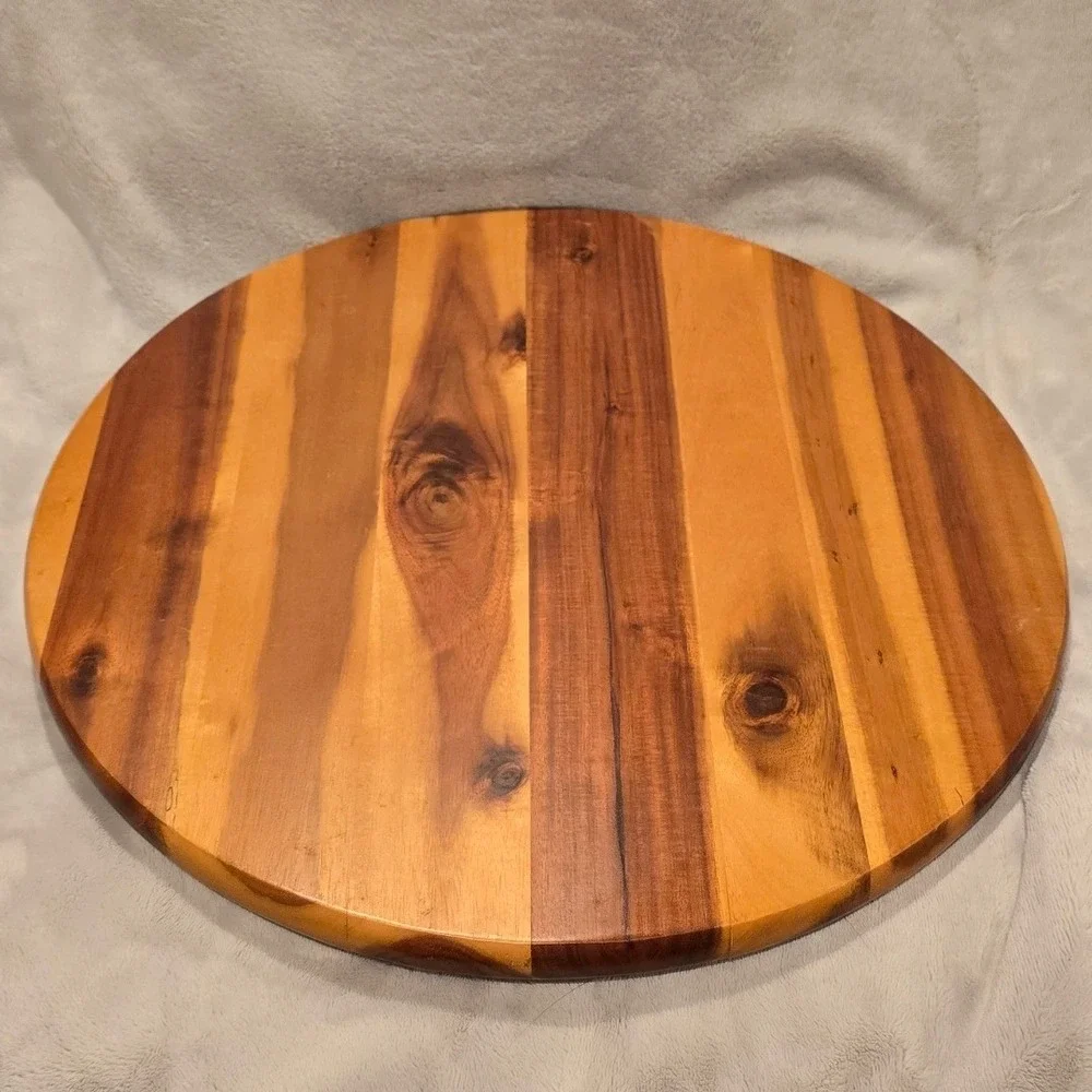 Lipper International 17.75 In. Acacia Wood Lazy Susan Rotating Kitchen Turntable